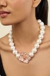 Shop_Isharya_Pink Floral Symphony Choker Necklace _Online_at_Aza_Fashions