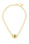 Shop_Isharya_Green Enchanted Blossom Pendant Necklace _at_Aza_Fashions