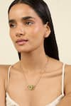 Buy_Isharya_Green Enchanted Blossom Pendant Necklace _at_Aza_Fashions