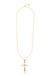 Shop_Isharya_Gold Plated Rosé Garden Pendant Necklace _at_Aza_Fashions