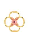 Buy_Isharya_Gold Plated Rosé Fleur 18k Ring _Online_at_Aza_Fashions