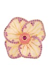 Shop_Isharya_Pink Stones Blossom Reverie 18k Gold Plated Ring _at_Aza_Fashions