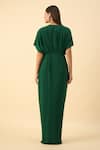 Shop_Aakaar_Green Draped Maxi Dress _at_Aza_Fashions