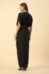 Shop_Aakaar_Black Pure Silk Crepe Draped Dress _at_Aza_Fashions
