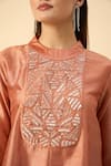 Aakaar_Orange Designer Matka Silk Dhoti Set _Online_at_Aza_Fashions