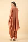 Shop_Aakaar_Orange Designer Matka Silk Dhoti Set _at_Aza_Fashions
