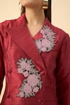 Aakaar_Crimson Red Tunic And Palazzo Set _Online_at_Aza_Fashions