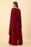 Shop_Aakaar_Red Moss Crepe Draped Maxi Dress _at_Aza_Fashions