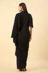 Shop_Aakaar_Black Draped Maxi Dress _at_Aza_Fashions