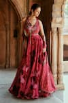 Buy_Isha Gupta Tayal_Printed Pink Anarkali Set _Online_at_Aza_Fashions