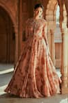 Buy_Isha Gupta Tayal_Pink Printed Anarkali Set With Dupatta _Online_at_Aza_Fashions