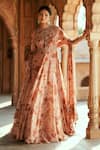 Buy_Isha Gupta Tayal_Pink Printed Anarkali Set With Dupatta _at_Aza_Fashions