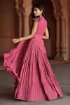 Shop_Isha Gupta Tayal_Designer Pink Fusion Lehenga Set _at_Aza_Fashions