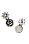 Sangeeta Boochra_Silver Plated Stones Kundan Handcrafted Earrings _Online_at_Aza_Fashions