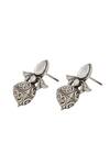 Sangeeta Boochra_White Silver Handcrafted Earrings _Online_at_Aza_Fashions
