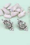 Shop_Sangeeta Boochra_Silver Plated Stones Handcrafted Kundan Stud Earrings 