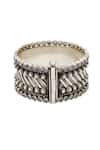Sangeeta Boochra_Timeless Silver Kundan Bangle _at_Aza_Fashions