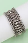 Buy_Sangeeta Boochra_Radiant Splendor Handcrafted Silver Bangle _at_Aza_Fashions