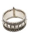 Shop_Sangeeta Boochra_Handcrafted Silver Kundan Bangle _Online_at_Aza_Fashions