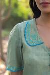 Buy_Surmaye_Pink Embroidery Wildflower Kiss Saree _Online_at_Aza_Fashions