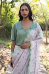 Surmaye_Pink Embroidery Wildflower Kiss Saree _Online