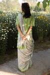 Surmaye_Beige Embroidery, Lace Wildflower Kiss Light Saree _Online_at_Aza_Fashions