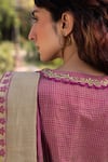 Buy_Surmaye_Brown Drifting Bloom Jamdani Saree 