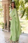 Shop_Surmaye_Green Embroidery Whispering Ivy Saree 