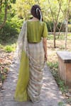 Surmaye_Light Beige Handwoven Jamdani Saree _Online_at_Aza_Fashions