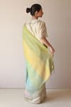 Surmaye_Multi Color Dawn-to-dusk Striped Saree _Online_at_Aza_Fashions
