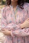Surmaye_Wildflower Kiss Pink Midi Dress _at_Aza_Fashions