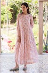 Buy_Surmaye_Cottage Charm Pink Maxi Dress _at_Aza_Fashions