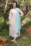Buy_Surmaye_Enchanted Meadow Pink Kurta Set _at_Aza_Fashions