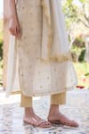 Surmaye_Light Beige Handloom Cotton Kurta Set _Online_at_Aza_Fashions