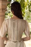 Shop_Surmaye_Whispering Ivy Light Beige Blouse _at_Aza_Fashions
