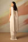 Shop_Vanshika Agarwal Label_White Designer Pearl Skirt Set _at_Aza_Fashions