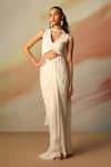 Buy_Vanshika Agarwal Label_White Designer Pearl Skirt Set _at_Aza_Fashions