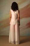 Shop_Vanshika Agarwal Label_White Designer Dove Jumpsuit And Jacket Set _at_Aza_Fashions