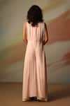 Shop_Vanshika Agarwal Label_Pink Designer Satin Georgette Jumpsuit _at_Aza_Fashions