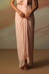 Vanshika Agarwal Label_Kimberly Pink Pre-draped Saree Set _Online_at_Aza_Fashions