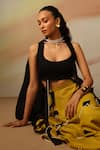 Vanshika Agarwal Label_Black And Green Fusion Lehenga Set _Online_at_Aza_Fashions