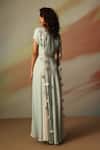 Shop_Vanshika Agarwal Label_Designer Blue Maxi Dress _at_Aza_Fashions