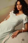 Buy_Vanshika Agarwal Label_Designer Blue Maxi Dress _Online_at_Aza_Fashions