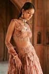 Isha Gupta Tayal_Pink Printed Lehenga Set _Online_at_Aza_Fashions