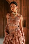 Isha Gupta Tayal_Pink Printed Lehenga Set _at_Aza_Fashions