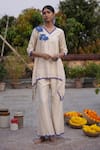 Midushi Bajoria_Off White Floral Embroidered Kurta Set _Online_at_Aza_Fashions