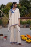 Buy_Midushi Bajoria_Off White Floral Embroidered Kurta Set 