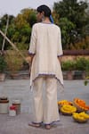 Shop_Midushi Bajoria_Off White Floral Embroidered Kurta Set _at_Aza_Fashions