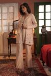 Midushi Bajoria_Cream Silk Chanderi Kurta Set _at_Aza_Fashions