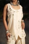 Buy_Midushi Bajoria_Off White Silk Chanderi Kurta Set 